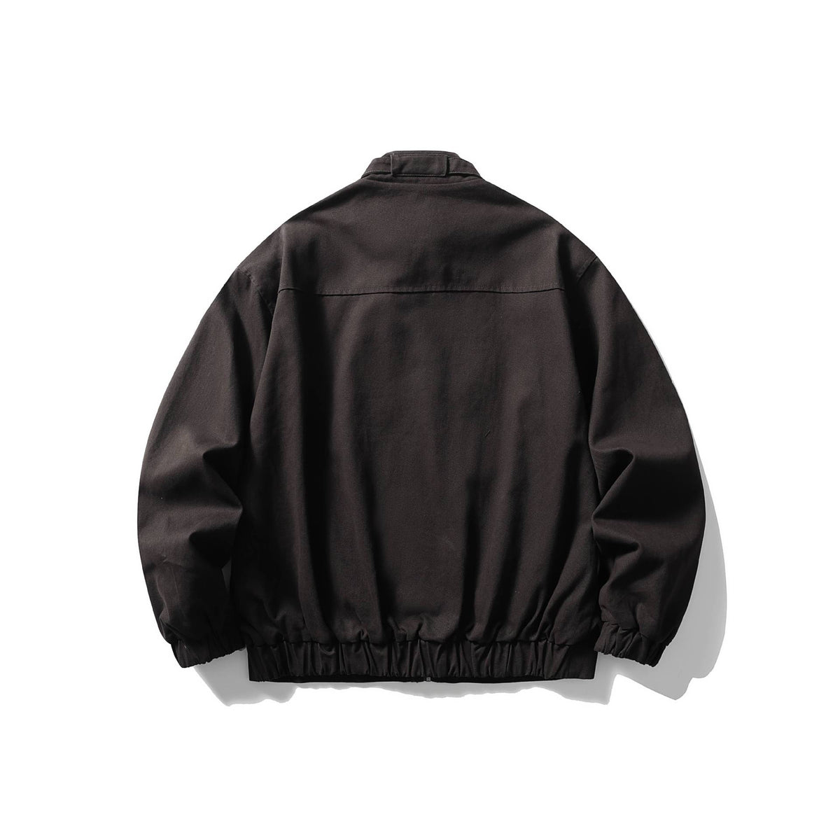 Men's Short Cut Functional Canvas Blouson Jacket with High Stand-Up Collar EVA-US