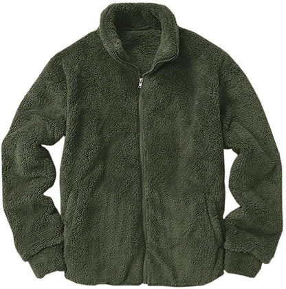 Men's fleece jacket with soft inner lining and practical pockets EVA-US