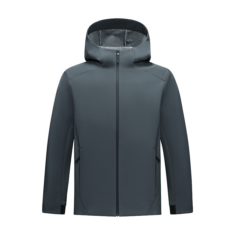 Women's softshell jacket with hood, tailored and windproof outdoor jacket EVA-US