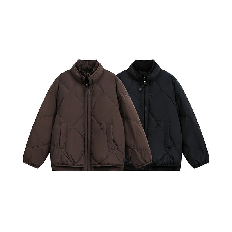 Unisex Boxy padded winter jacket with stand-up collar and ribbed cuffs EVA-US