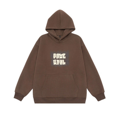 Unisex Oversized Hoodie with Kangaroo Pocket and Distinctive Front Print EVA-US