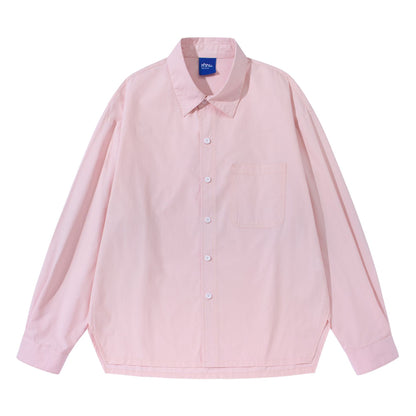 Women Oversize Boxy Shirt Blouse made of a lightweight cotton blend with chest pocket EVA-US