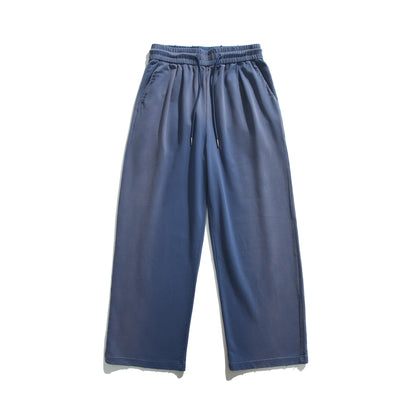 Unisex Loose Jersey Pants with Elastic Waistband, Drawstring, and Patch Side Pockets EVA-US