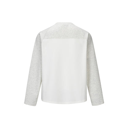 Unisex Raglan-Long Sleeve Sweatshirt made of cotton blend with contrasting sleeves and ribbed round neck EVA-US