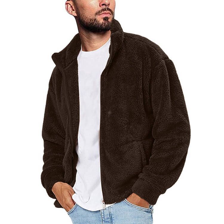 Men's fleece jacket with soft inner lining and practical pockets EVA-US
