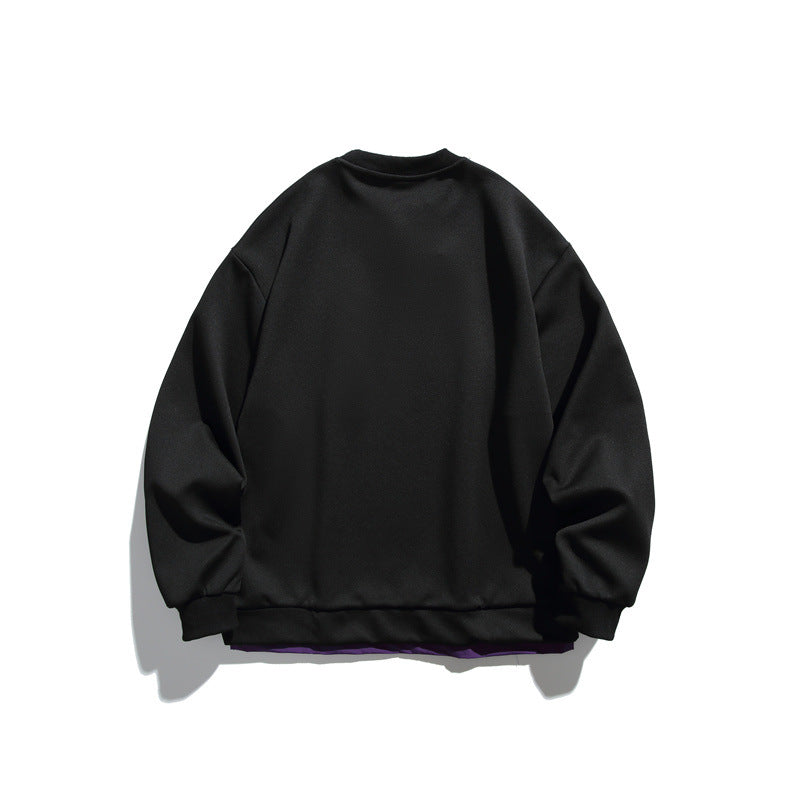 Unisex Oversize Sweatshirt with contrasted zipper chest pocket and double-layered hem EVA-US