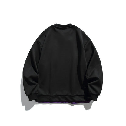 Unisex Oversize Sweatshirt with contrasted zipper chest pocket and double-layered hem EVA-US