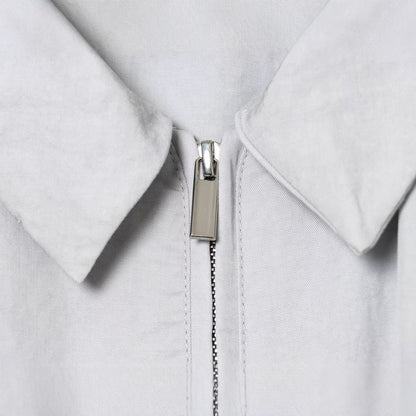 Women's Cropped Bomber Jacket in Oversized Look with Shirt Collar and Elastic Waistband