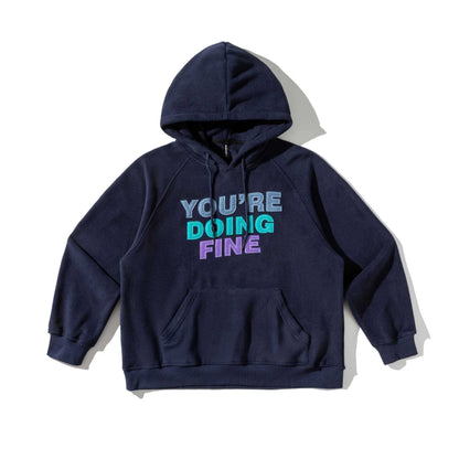 Unisex Oversized Fleece Hoodie with Statement Embroidery EVA-US