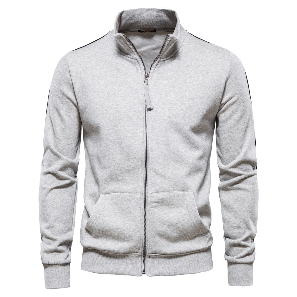 Men's sweat jacket with high collar and full zip EVA-US