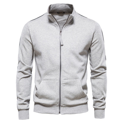 Men's sweat jacket with high collar and full zip EVA-US