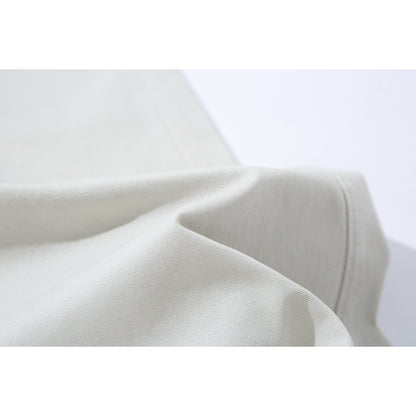 Women's high-waisted culotte pants made of cotton twill with wide leg EVA-US