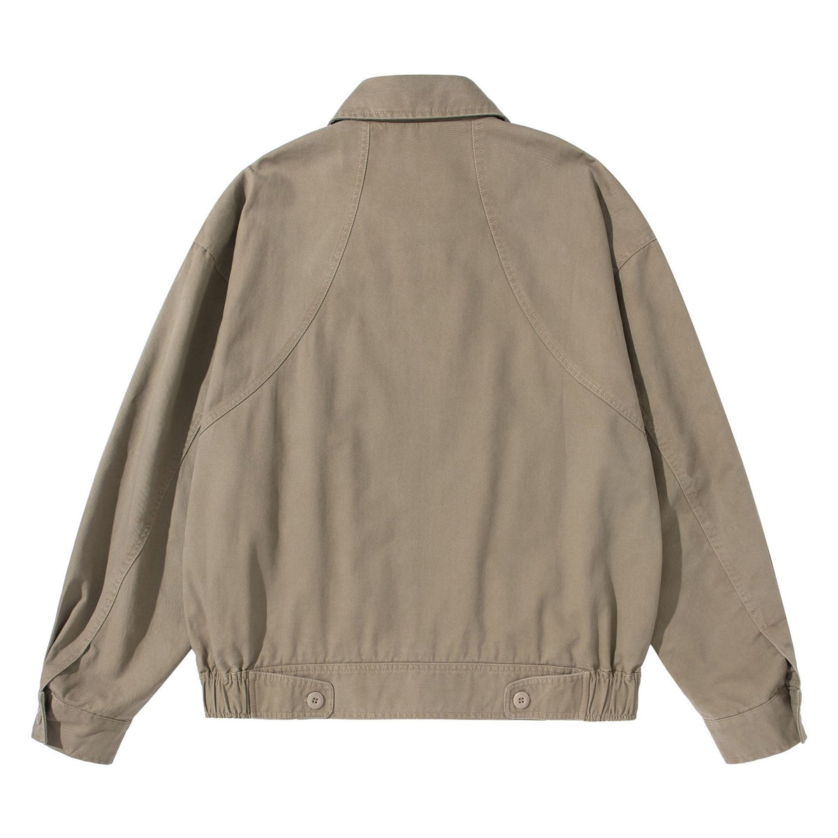 Unisex Short-Cut Utility Blouson with Shirt Collar and Elastic Hem EVA-US