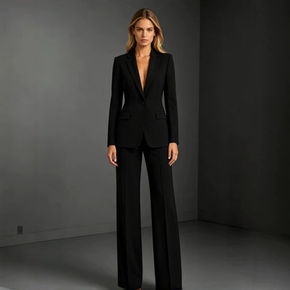 Ladies Elegant Suit with Wide Leg