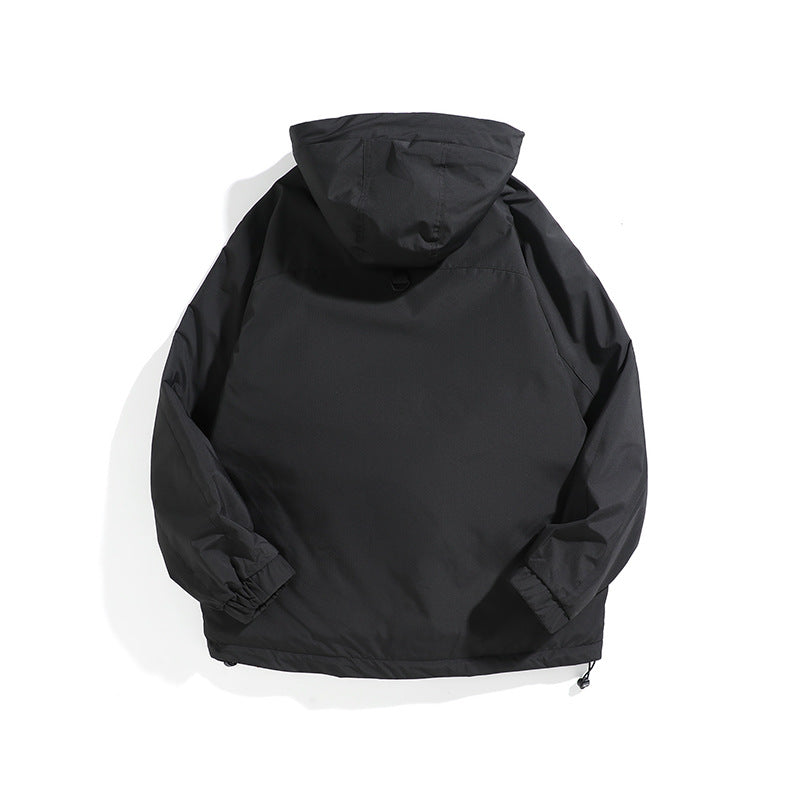 Unisex Wide cut weatherproof parka with hood, drawstring and patch pockets EVA-US