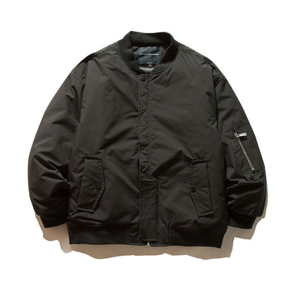 Men's Padded Bomber Jacket in MA-1 Style with Sleeve Utility Pocket EVA-US