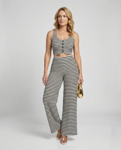 Women's Two-Piece Set Knit Crop