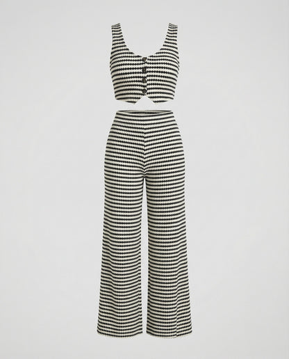 Women's Two-Piece Set Knit Crop