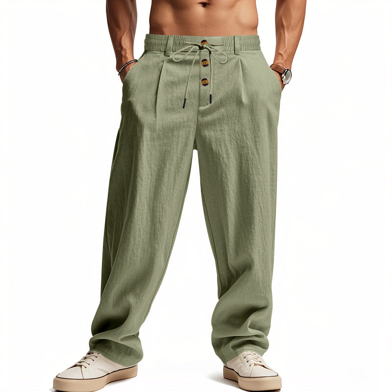 Men's Linen Pants with Breathable & Adjustable Drawstring | EVA-US V2