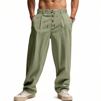 Men's Linen Pants with Breathable & Adjustable Drawstring | EVA-US V2