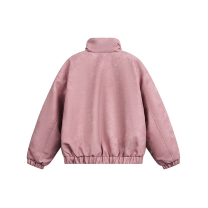 Men's Boxy Bomber in Aviator style with faux fur lining and high stand-up collar