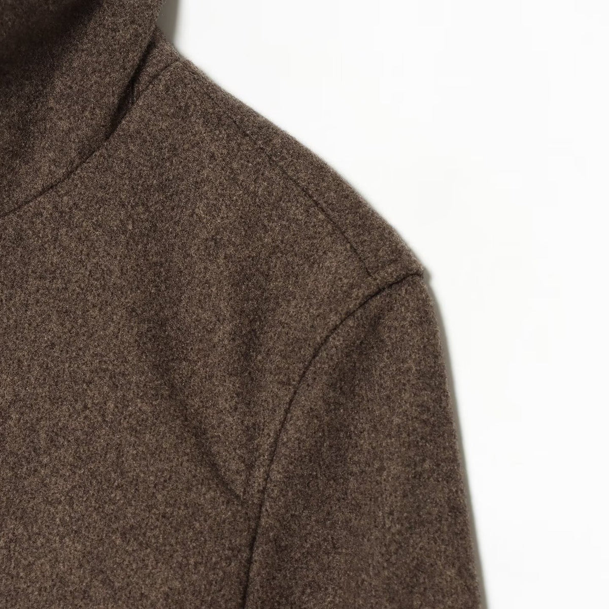 Women Cropped Boxy Jacket with High Stand-Up Collar, Button Placket and Flap Pockets