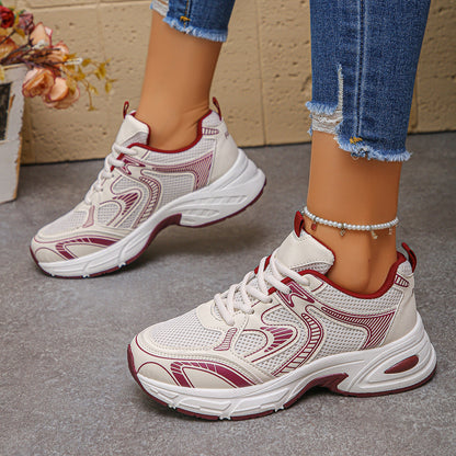 Women Sports Sneakers with Breathable Mesh Design and Cushioning Sole EVA-US