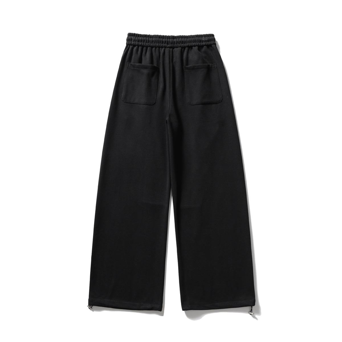 Unisex Wide Sweatpant with Drawstring, Knee Patch and Adjustable Hem EVA-US
