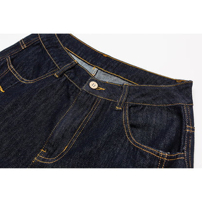 Women's Wide High-Waist Jeans with Balloon Silhouette and Side Decorative Buttons EVA-US