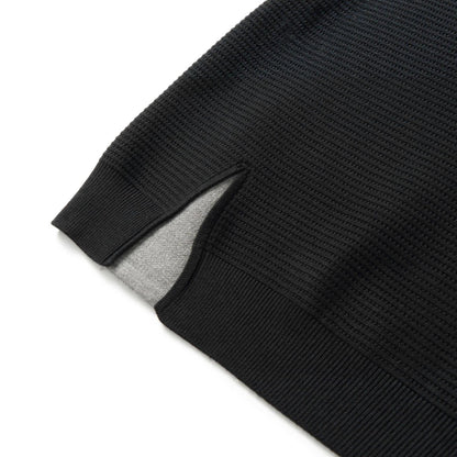 Women's Structured Round Neck Sweatshirt with Side Wedge Slit EVA-US