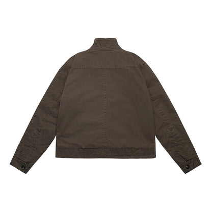Men's short jacket in field blouson style with soft teddy lining and stand-up collar EVA-US