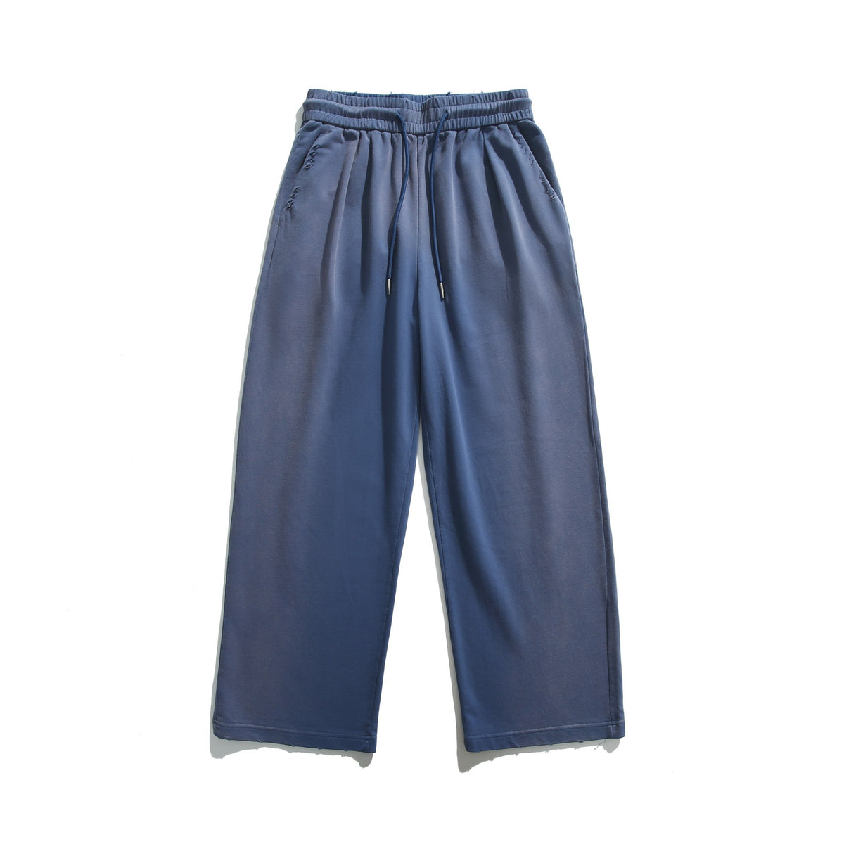Unisex Loose Jersey Pants with Elastic Waistband, Drawstring, and Patch Side Pockets EVA-US