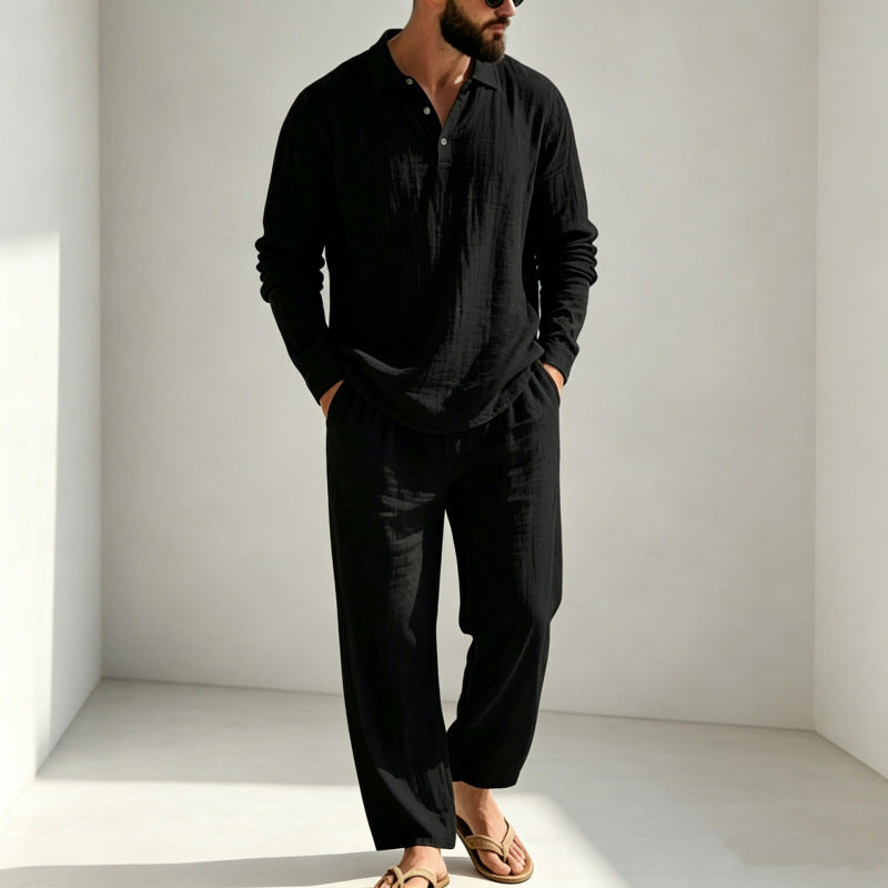 Men's Casual Linen Pajamas EVA-US