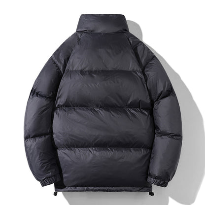 Men's insulated quilted thermo puffer jacket with stand-up collar and drawstring hem EVA-US