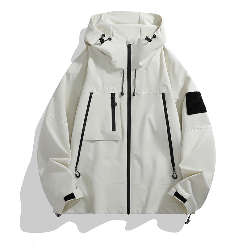 Women's Technical Outdoor Jacket with Adjustable Hood System and Multifunctional Pockets EVA-US