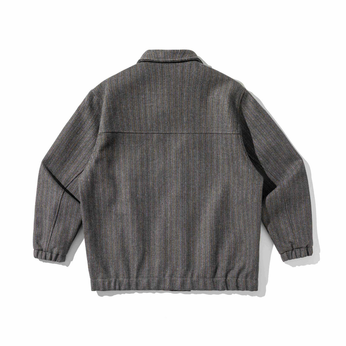 Unisex Structured Overshirt Blouson made of woven wool blend with button front EVA-US