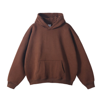 Unisex loose-fitting hoodie made of organic cotton with kangaroo pocket EVA-US