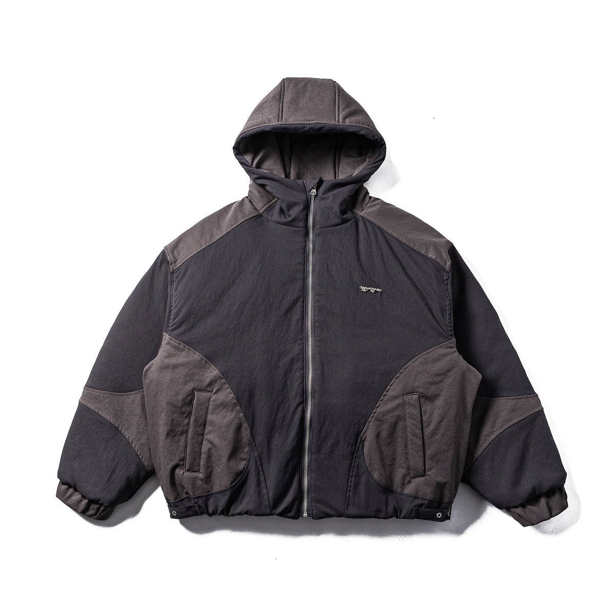 Men's Padded Quilted Hoodie Jacket with Utility Pockets EVA-US