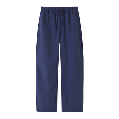 Women's high-waisted loose linen-look pants with drawstring waistband EVA-US
