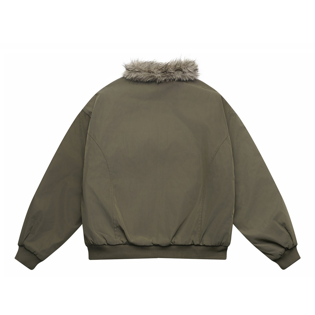 Men's Boxy Bomber Jacket with cozy artificial fur collar and windproof thermal lining EVA-US