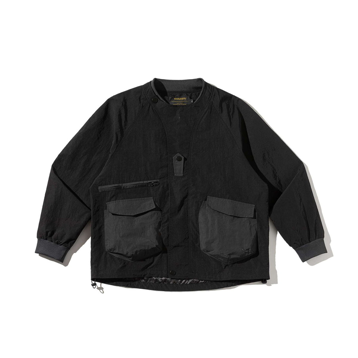 Men's technical short jacket in utility look with large flap pockets EVA-US