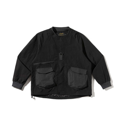Men's technical short jacket in utility look with large flap pockets EVA-US