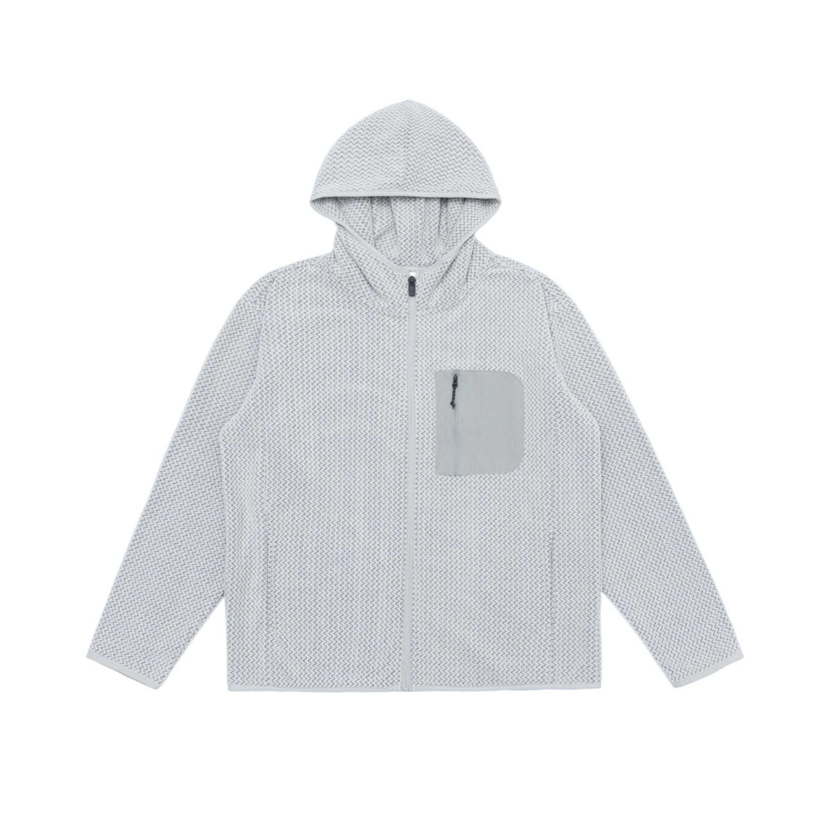 Unisex Structured Hoodie with Full Zip and Chest Zip Pocket EVA-US