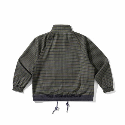 Unisex Striped Utility Training Jacket with Stand-Up Collar, Chest Zipper Pocket and Drawstring EVA-US
