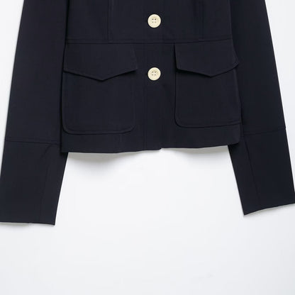 Women’s short jacket in field style with epaulettes, patch pockets and distinctive decorative buttons EVA-US