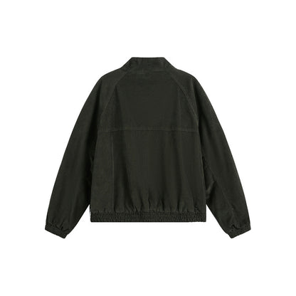 Unisex cord jacket in a casual boxy cut with a stand-up collar and functional flap pockets EVA-US