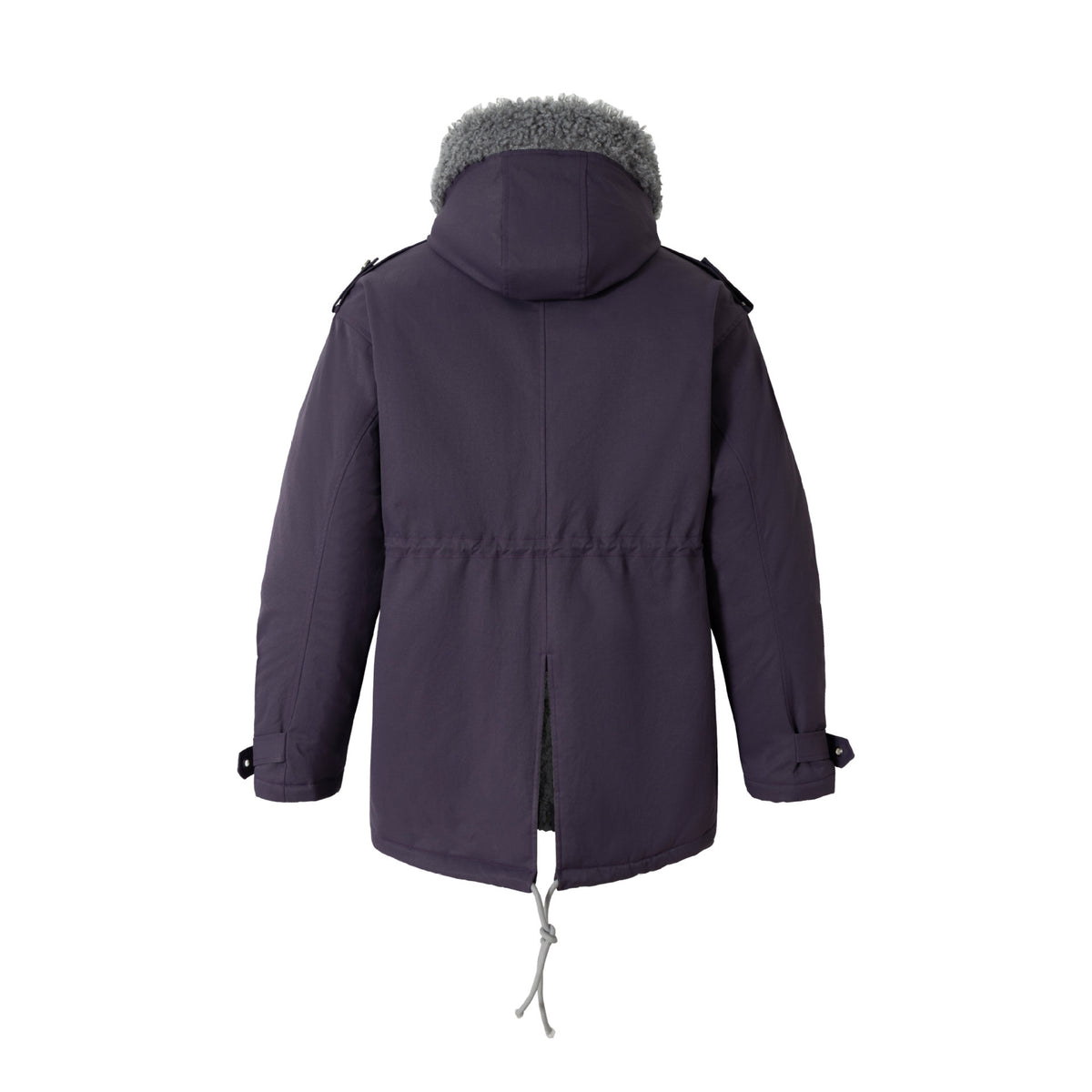 Women's short parka with teddy lining, drawstring and buckle sleeves EVA-US