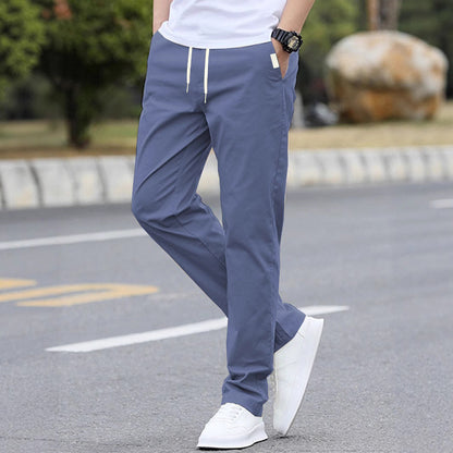 Men's sporty leisure pants with elastic waistband and modern side pockets EVA-US