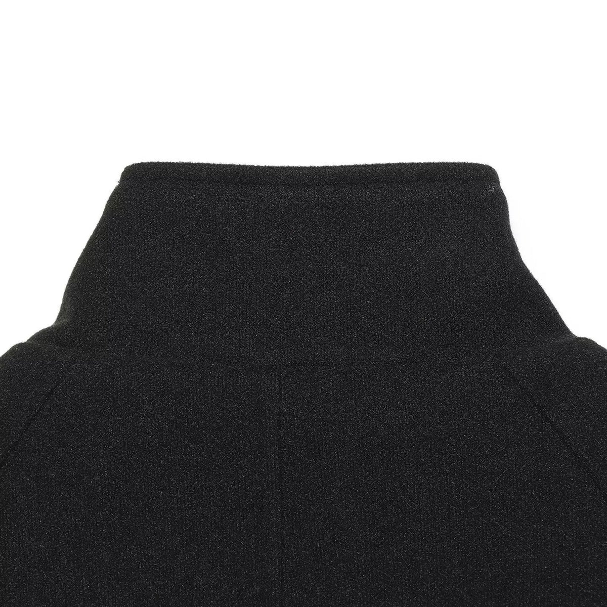 Women's Short Double-Breasted Wool Blend Cape Coat with High Stand Collar EVA-US