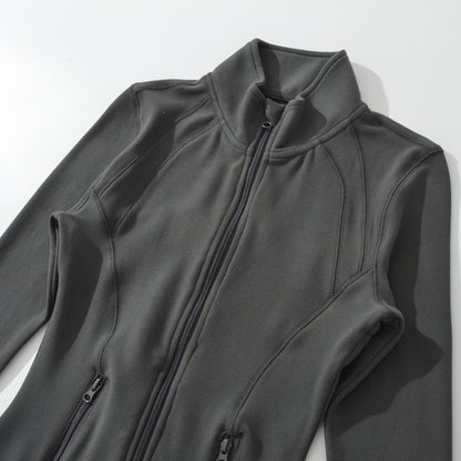 Women's Tailored Functional Fleece Jacket with Stand-up Collar and Shaping Seams EVA-US